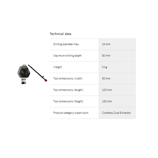 BOSCH GDE 24 Professional Dust Extractor. For use with GBH and GSB series only.