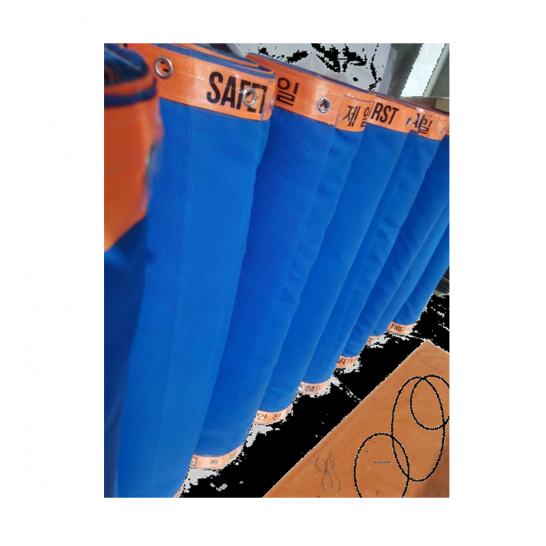 PVC Barricade Mesh Net Blue With Orange Lining