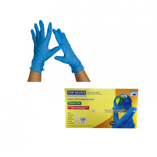 Top Glove Blue Disposable Nitrile Glove