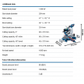 BOSCH GCM 254D PRO Slide Mitre Saw. 1800W. 254mm saw blade.