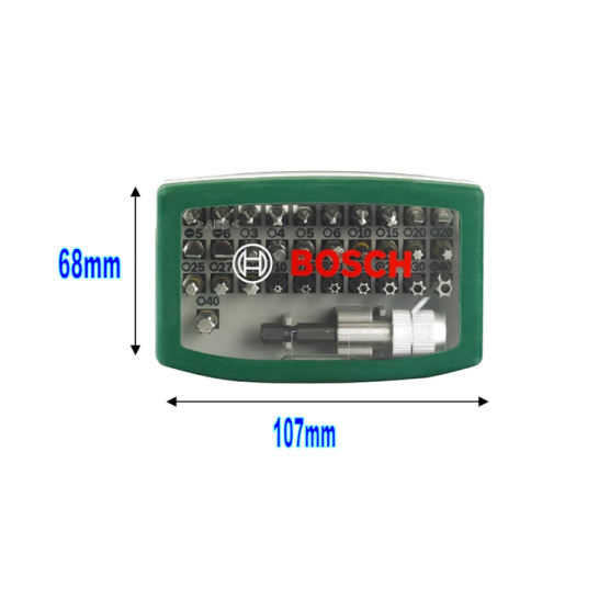 BOSCH 32pcs Screwdriver Bit Set with Colour Coding