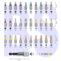 BOSCH 32pcs Screwdriver Bit Set with Colour Coding