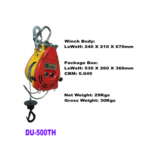 MINI ELECTRIC WINCH C/W EMERGENCY STOP BUTTON