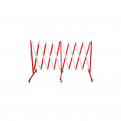 Red & White Aluminium Expandable Barricade with Wheels