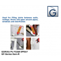 GORVIA PU Foam Spray 750ml. Seals gap & crevices. Weather Resistance. Multi purpose use.