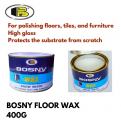 BOSNY Floor Wax 400g, Snow White paste for polishing Floor Tiles & Furniture. Anti-Slip. Water Resistant. Insect Repellent.