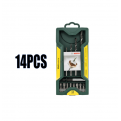 BOSCH 14pcs Mini X-Line Universal Drill Bit Set. Includes screwdriver bits and magnetic universal holder.