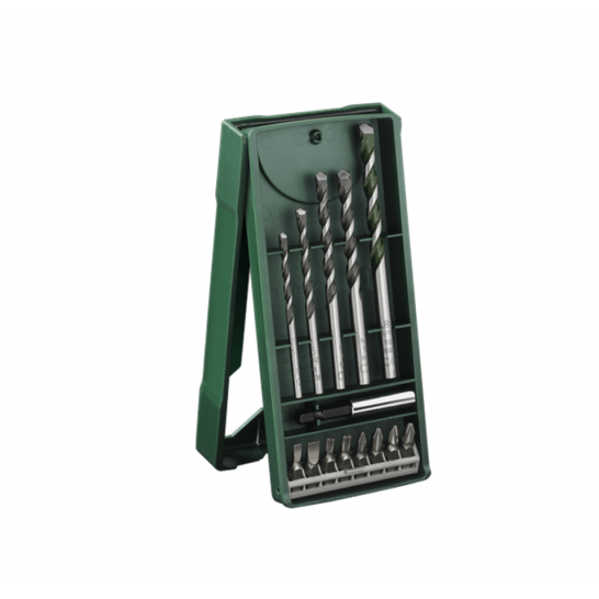 BOSCH 14pcs Mini X-Line Universal Drill Bit Set. Includes screwdriver bits and magnetic universal holder.