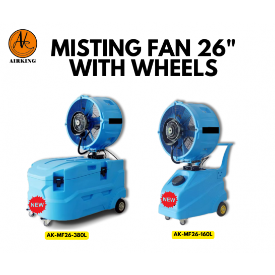 AIRKING Misting Fan 26" with wheels.