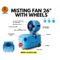 AIRKING Misting Fan 26" with wheels.