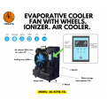 AIRKING Evaporative Cooler Fan with wheels. Ionizer. Air Cooler.