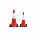 Traffic Cone PE Body with Black Rubber Base 750MM