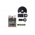 BOSCH 3pcs OMT basic wood set. Accessories for Multi-Cutter. Starlock Set. Saw blade.