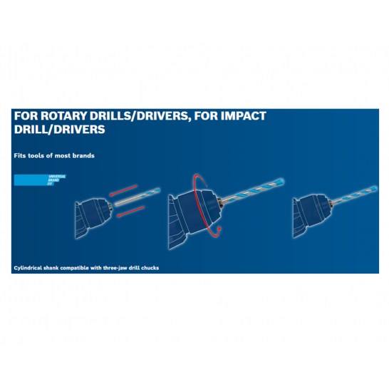 BOSCH Tile Drill Bit CYL-9 Ceramic. Sizes available 3mm to 12mm.