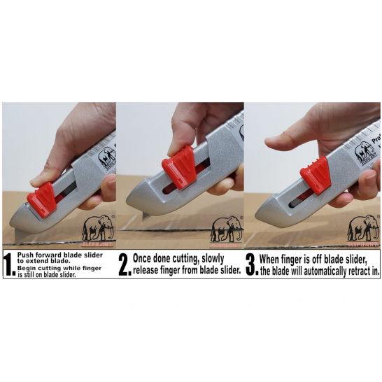 ELEPHANT Auto Retractable Utility Knife. Pen Knife.