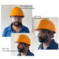 Safety Helmet with built-in retractable clear visor, ratchet inner liner & ventilation holes