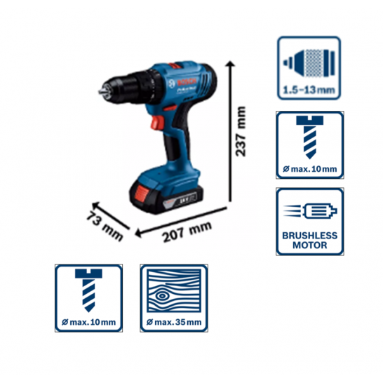 BOSCH GSB 183-LI Professional Cordless Impact Drill Driver.