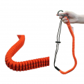 Retractable tool lanyard with twist lock carabiner ( Orange )