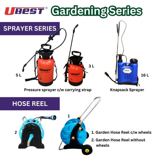 U-BEST 3ltr Pressure Sprayer / Garden Sprayer. C/W Carrying Strap