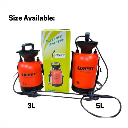 U-BEST 3ltr Pressure Sprayer / Garden Sprayer. C/W Carrying Strap