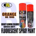 BOSNY Fluorescent Spray Paint Red, Pink, Green, Blue, Yellow, Orange, Orange Yellow , white and Purple.