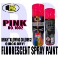 BOSNY Fluorescent Spray Paint Red, Pink, Green, Blue, Yellow, Orange, Orange Yellow , white and Purple.