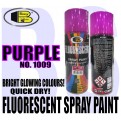 BOSNY Fluorescent Spray Paint Red, Pink, Green, Blue, Yellow, Orange, Orange Yellow , white and Purple.