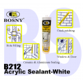 BOSNY Acrylic Sealant White. 300ml. B212
