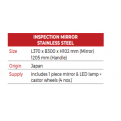 Inspection Mirror (Light Weight, Stainless Steel, Handheld with skyview)