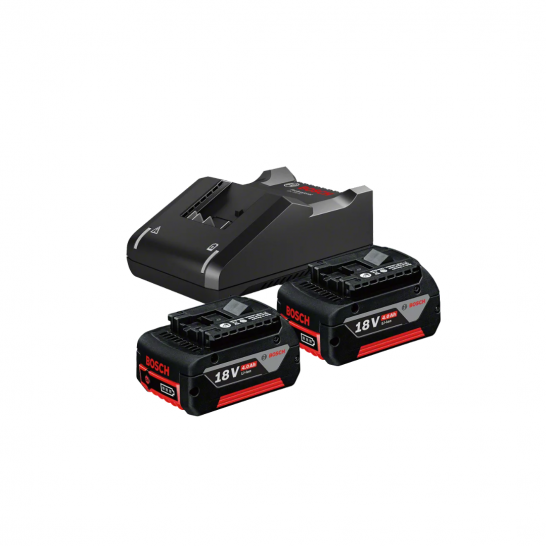 BOSCH Starter Kit 18V 4.0Ah 2pcs Battery and 1pc GAL18V-40 PRO Heavy Duty Charger.