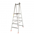 Aluminium Heavy Duty 5 Step Platform Ladder c/w safety chain