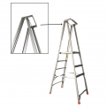 Aluminium Heavy Duty 5 Step Platform Ladder c/w safety chain