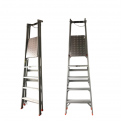 Aluminium Heavy Duty 5 Step Platform Ladder c/w safety chain