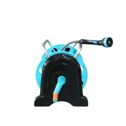 U-BEST Garden Hose Reel with stand. c/w 20m hose, hose gun, 4pcs nozzle set