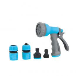 U-Best Hose Gun with 4pc Nozzle Set. 1/2"