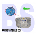 PROLOK Polypropylene Rope. PP Rope with blue dot. 6mm to 16mm. Multipurpose Rope. Camping Rope. Canvas Rope.