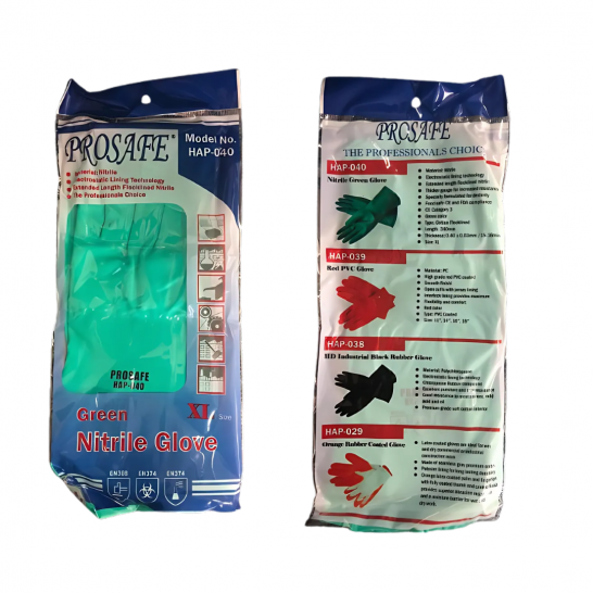 PROSAFE Green Nitrile Glove- per pair