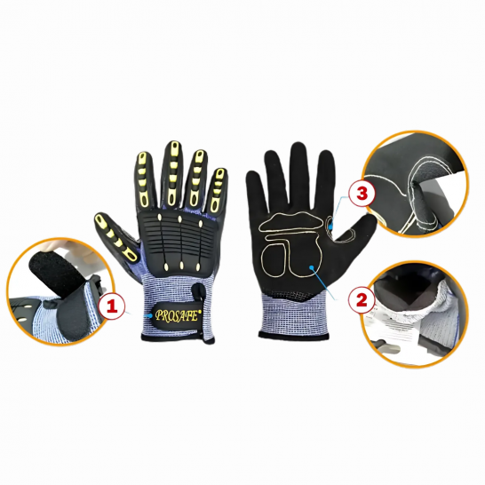 PROSAFE ULTIMATECOMBAT-X Reinforced Glove - Per Pair. Impact Glove.