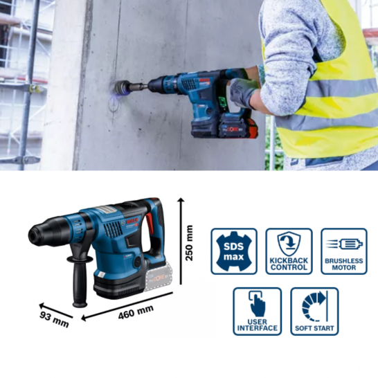 BOSCH GBH 18V-36C Professional Cordless Rotary Hammer BITURBO with SDS max. Bare Unit