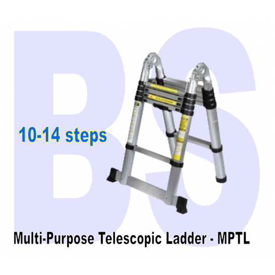 2 sided Multipurpose Telescopic Ladder. Foldable & Extendable. 150kg working load.