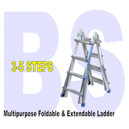 Multipurpose Foldable & Extendable Ladder. 150kg Max Load. 4 sections.