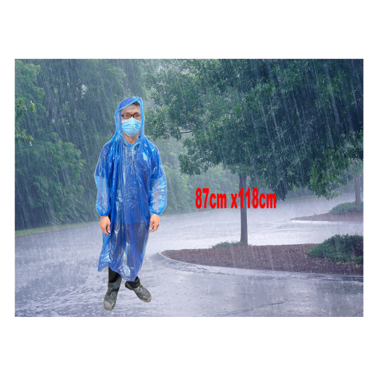 Disposable Raincoat with Draw String Cuff