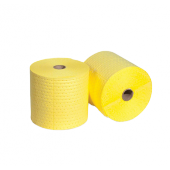 Chemical Absorbent Roll. 200gsm. 500mm x 50m. Yellow. 5kg per roll. Hazchem
