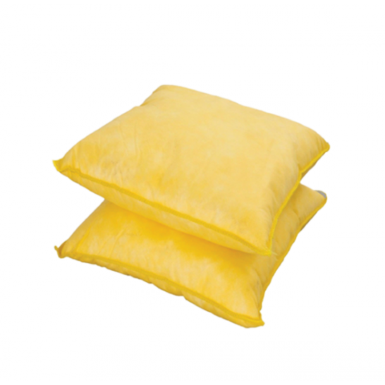 Chemical Absorbent Pillow. 600gsm. 45cm x 45cm. Yellow. 10pcs/pack. Hazchem
