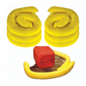 Chemical Absorbent Containment Socks 3m x 76mm. Yellow. 10pcs/pack. Hazchem
