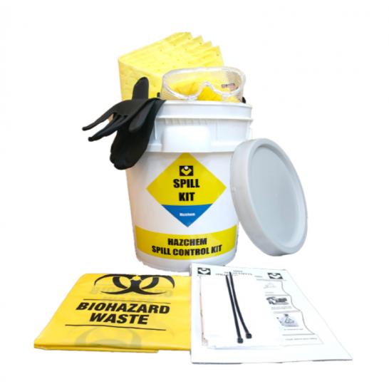 20Ltr Chemical Spill Kit in Pail. Hazchem
