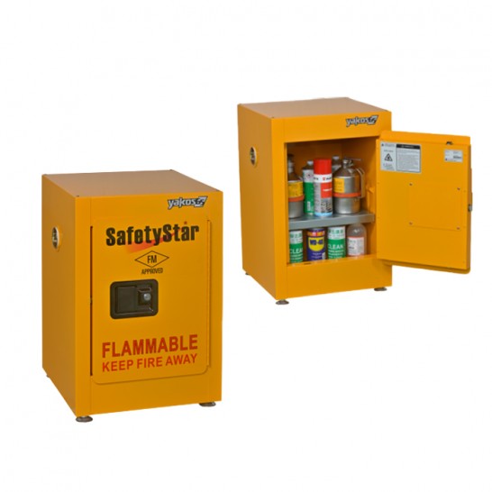 Flammable Safety Cabinet 4 Gallon / 15Ltr. 1 Door. Yellow