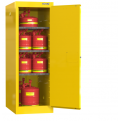 Flammable Safety Cabinet 54 Gallon / 204Ltr. 1 Door. 3 Adjustable Shelves. Yellow