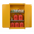 Flammable Safety Cabinet 60 Gallon / 227Ltr. 2 Doors. 2 Shelves. Yellow