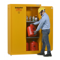 Flammable Safety Cabinet 45 Gallon / 170Ltr. 2 Doors. 2 Shelves. Yellow